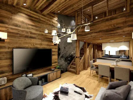 Duplex vue montagne au cœur de Val-d'Isère, 4 personnes : photo 3