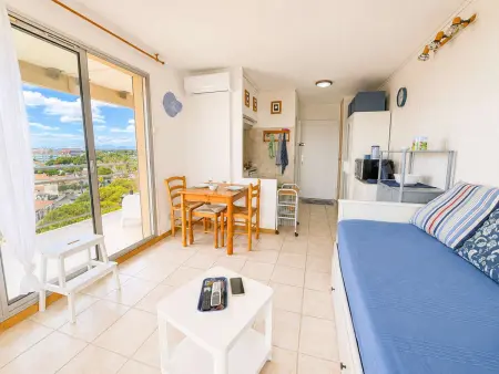 Studio face mer, clim, animaux admis - 2 pers., Appartement 2 personnes à Canet en Roussillon : photo 6