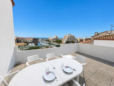 Duplex 4 chambres vue mer et bateaux, Canet-en-Roussillon : photo 7