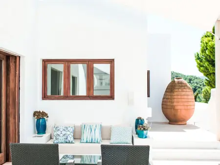Villa Can Romani, piscine chauffée et vue mer à Sant Josep : photo 11