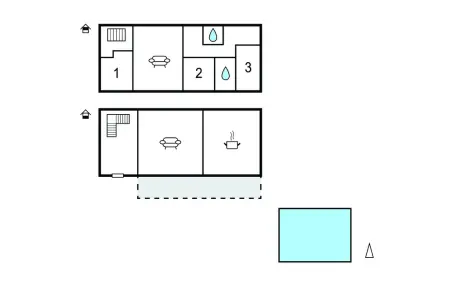 Maison avec piscine privée, Maison 6 personnes à Saint Michel l'Observatoire : photo 23