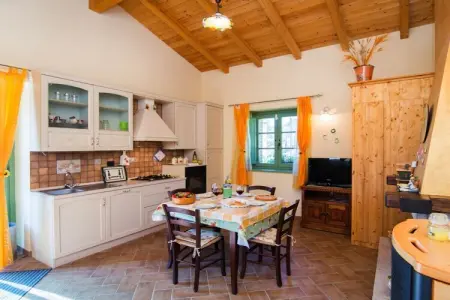 Maison en pierre avec piscine commune clôturée à Valfabbrica : photo 8