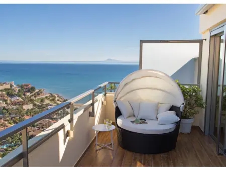 Penthouse vue mer, piscine et clim - 4 pers., Appartement 4 personnes à Cullera : photo 1
