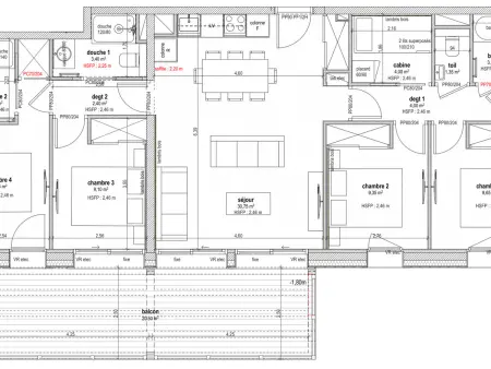 Appartement spacieux, vue montagne - 9 pers., Appartement 9 personnes à Les Deux Alpes : photo 3