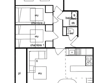 Appartement T4 exposé sud à Arêches-Beaufort, 6 pers. : photo 10