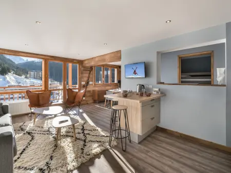 Appartement rénové 6 pers, accès direct pistes, terrasse, WIFI à Courchevel : photo 2