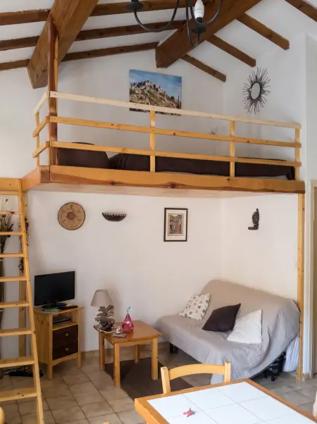 Studio confortable à Santa-Maria-Figaniella 48 m², cheminée : photo 9