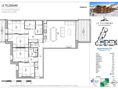 Appartement spacieux aux pieds des pistes - 10 pers. : photo 8