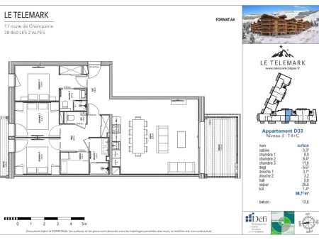 Appartement ski aux pieds, sauna - 8 pers., Appartement 8 personnes à Vénosc : photo 8