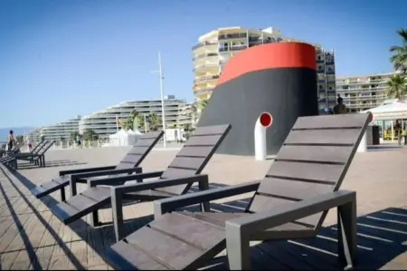 Appartement cosy Canet-en-Roussillon 27 m² Terrasse : photo 48