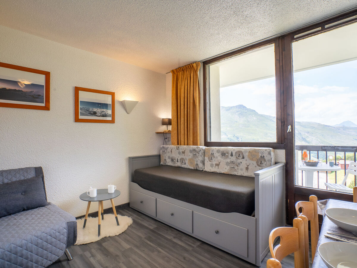 Studio 20 m² aux Ménuires, balcon vue vallée - Photo 2