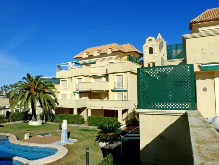 Appartement Medina del Sol I à Dénia, terrasse et vue piscine : photo 24