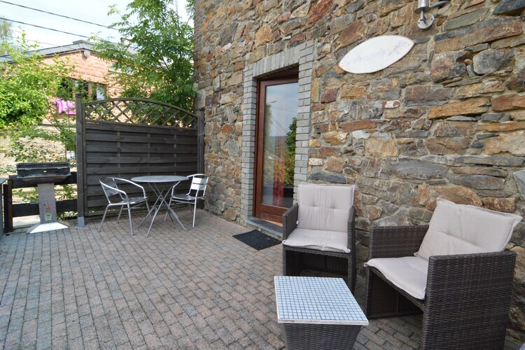Gîte La Lavande à Stoumont, cheminée et terrasse - Photo 13