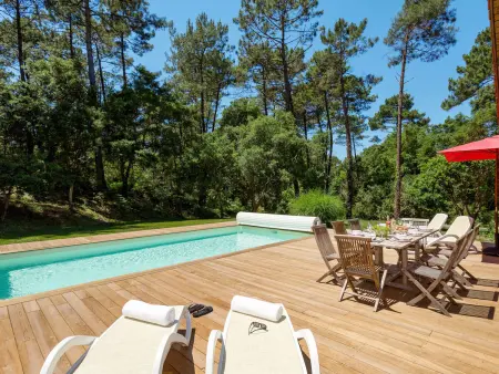Maison Clairière aux Chevreuils, Moliets, piscine privée : photo 6