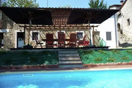 Brama Sole – Maison 6 pers. vue vallée et piscine : photo 3