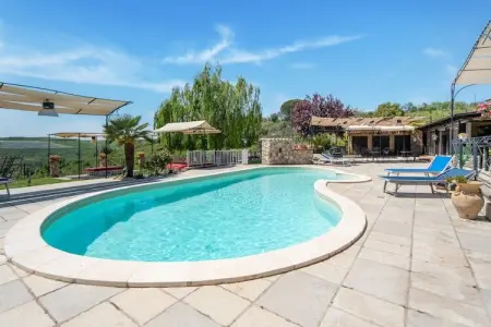 Gavaccia, Villa à Monterotondo avec Piscine & Vue Tibre - Photo 3