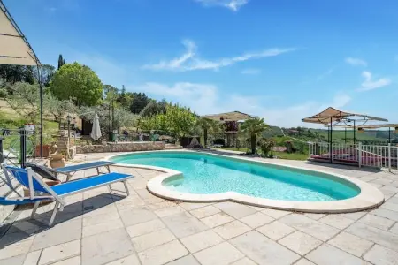 Gavaccia, Villa à Monterotondo avec Piscine & Vue Tibre - Photo 9