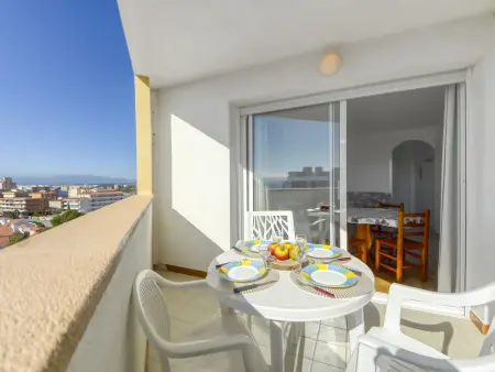 Appartement Ahinoa à Roses, balcon vue mer et montagnes