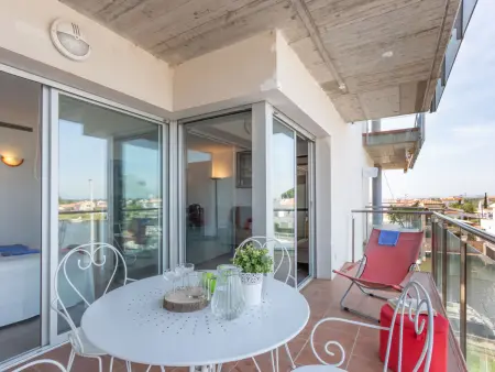 Cap Mestral - Apt 4 pers., balcon vue canal à Roses : photo 16