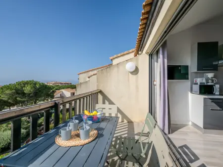 Appartement vue mer à Saint-Pierre-la-Mer, piscine en résidence : photo 14