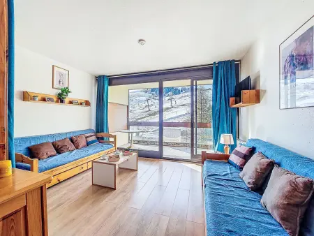 Studio Cosmos avec balcon sud et vue pistes : photo 8