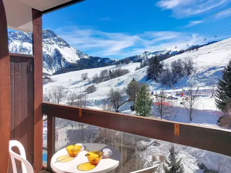 Studio 28 m² vue pistes, balcon sud au Corbier : photo 16