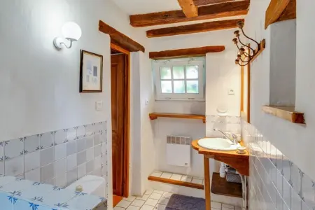 Maison XVIe siècle Saint Laurent-des-Mortiers, jardin fleuri : photo 20