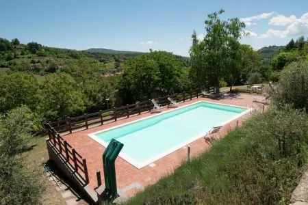 Location villa à Stia, Villa à Casentino avec piscine et vue sur château