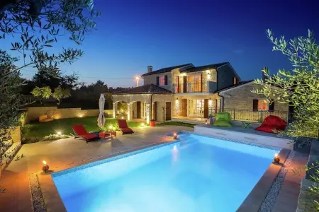 Location villa à Baderna, Villa à Poreč avec piscine privée