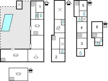 Maison 6 chambres avec piscine chauffée à Sainte Alvère : photo 24