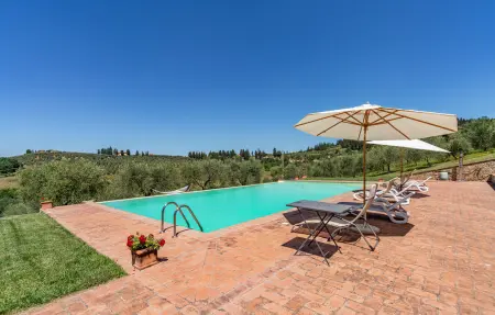 Certinuzza, ancienne grange avec piscine panoramique à Montespertoli : photo 9