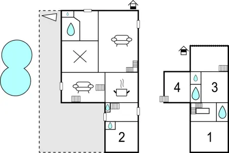 Maison 4 chambres avec piscine chauffée à Souvigne : photo 24