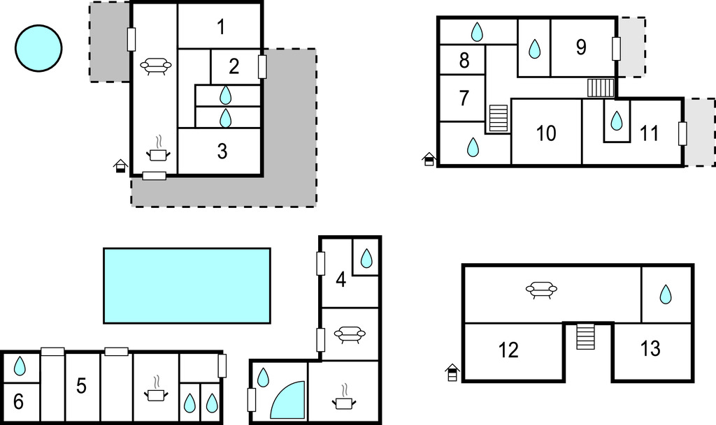 Maison 25 pers., 13 chambres avec piscine privée - Photo 65