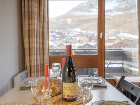 Studio 21 m² Tignes, balcon vue montagne : photo 5