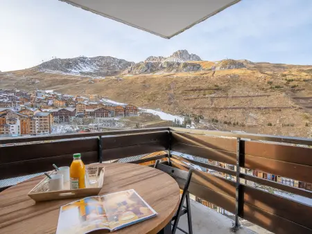 Studio 21 m² Tignes, balcon vue montagne : photo 12