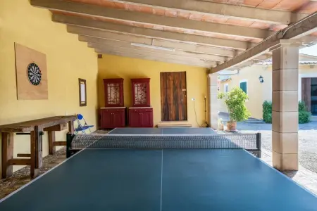 Villa La Sort Llarga à Pollença, piscine et porche jeux : photo 35
