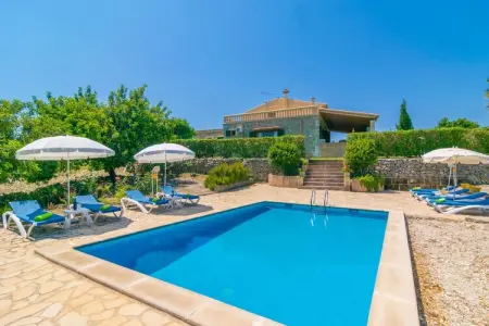Location villa à Moscari (selva), Illes Balears, Villa à Moscari avec piscine et vue