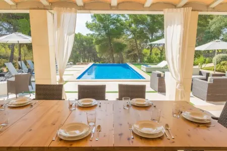 Villa Pins à Portocolom : 10 pers, piscine 12×4m : photo 6