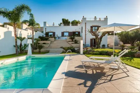 La Pigna Bianca, Villa à Marausa avec Piscine et Sauna - Photo 5
