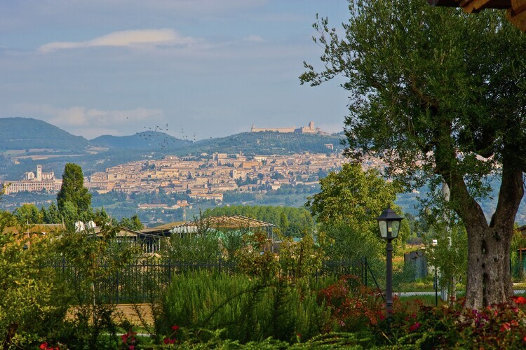 Villa Spello à Cannara : piscine et vue sur Assise - Photo 24