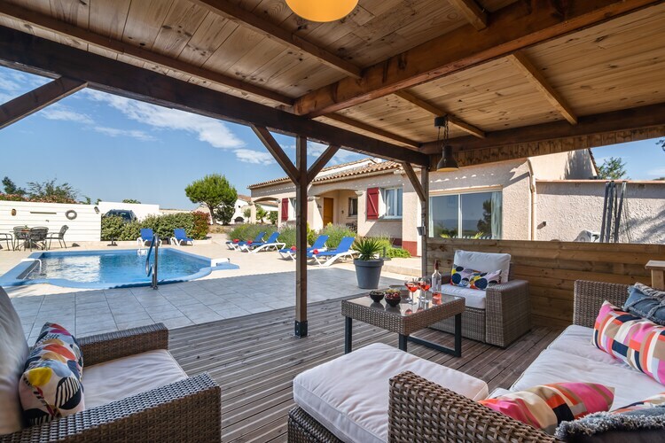 Villa L'Horizon à Escales : piscine chauffée et terrasse - Photo 30