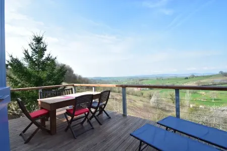 Apt 5 pers piscine partagée -  Jessica, Manoir à Cuzy avec piscine et vue - Photo 20