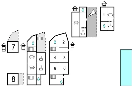 Ferme Azahar : 3 maisons, piscine 98m², vues Méditerranée : photo 42