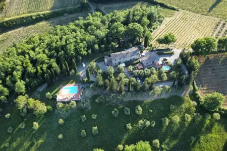 Villa Le Trappoline, maison 10 pers. vue château Brolio : photo 7