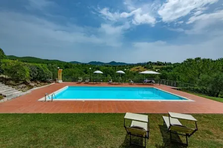 Villa Le Trappoline, maison 10 pers. vue château Brolio : photo 8