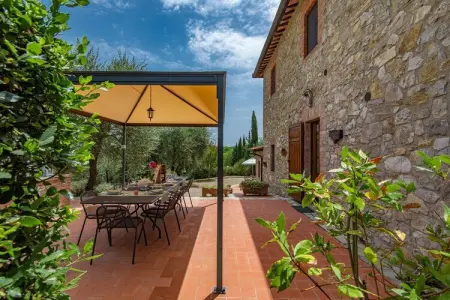 Villa Le Trappoline, maison 10 pers. vue château Brolio : photo 25