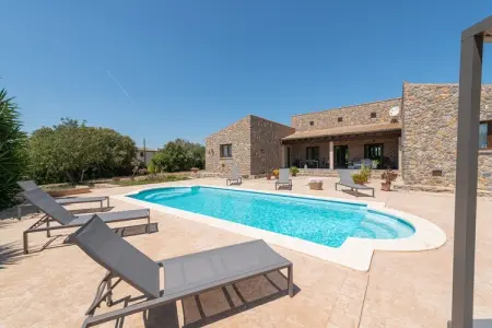 Villa Bellpuig à Artà : piscine, jacuzzi et pierre : photo 8
