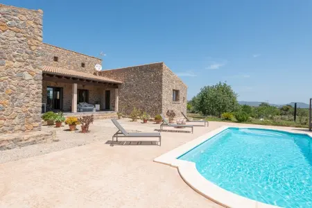 Villa Bellpuig à Artà : piscine, jacuzzi et pierre : photo 9