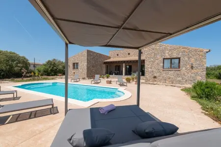 Villa Bellpuig à Artà : piscine, jacuzzi et pierre : photo 15