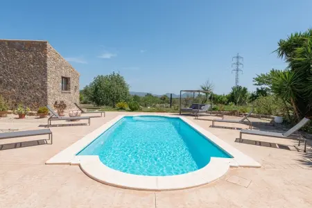 Villa Bellpuig à Artà : piscine, jacuzzi et pierre : photo 16